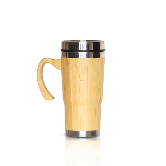 EcoWild Eco-Tumbler Bamboo Eco-friendly Double Inner-Walled Vacuum Insulated Stainless Steel Hot & Cold Tumbler