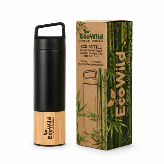EcoWild Eco-Bottle Bamboo Eco-friendly Double Inner-Walled Vacuum Insulated Stainless Steel Hot & Cold Water Bottle (Copy)